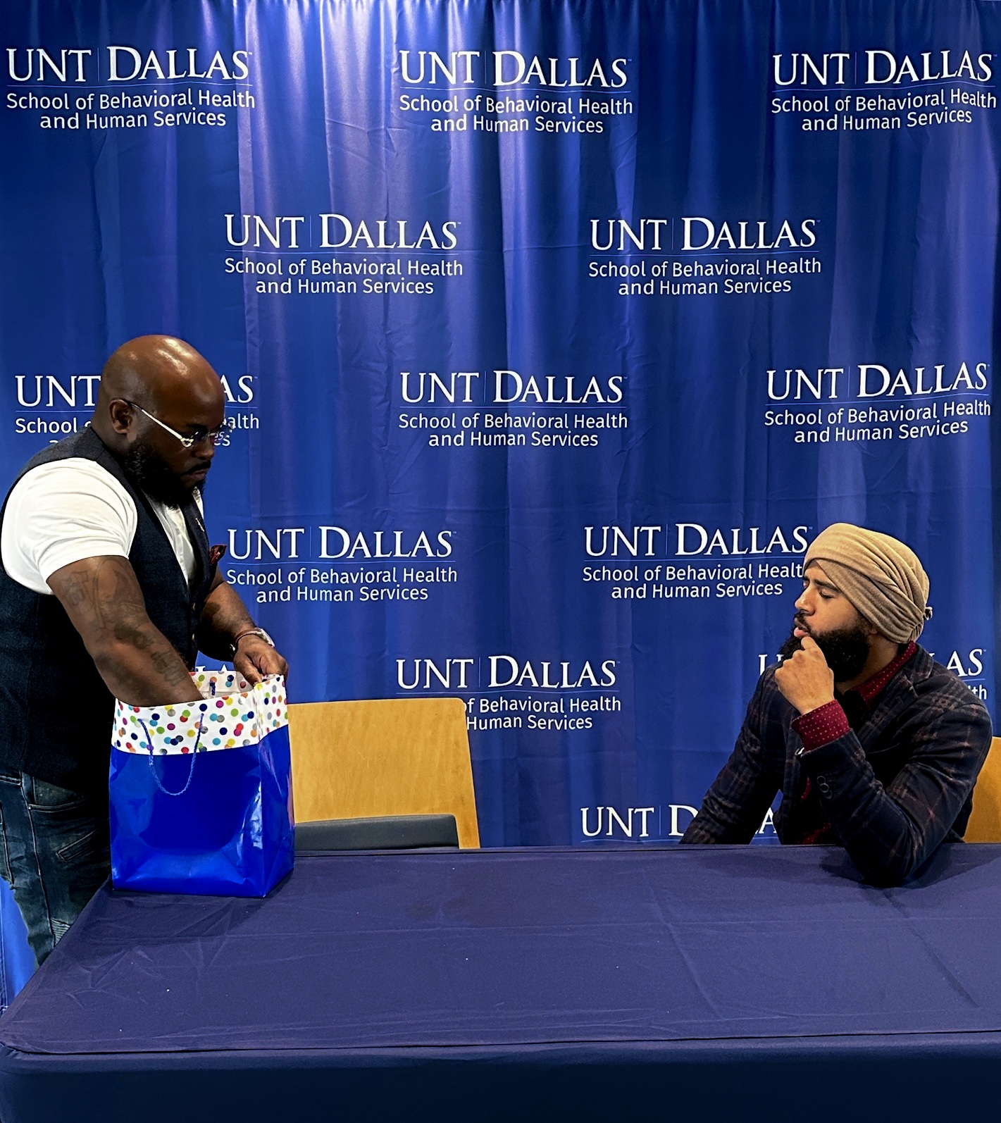O D Jonathan Porter at a university-affiliated public event with adult participants